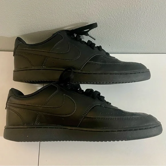 Nike Court Vision Sneakers — All Black, Worn Once - Picture 4 of 5